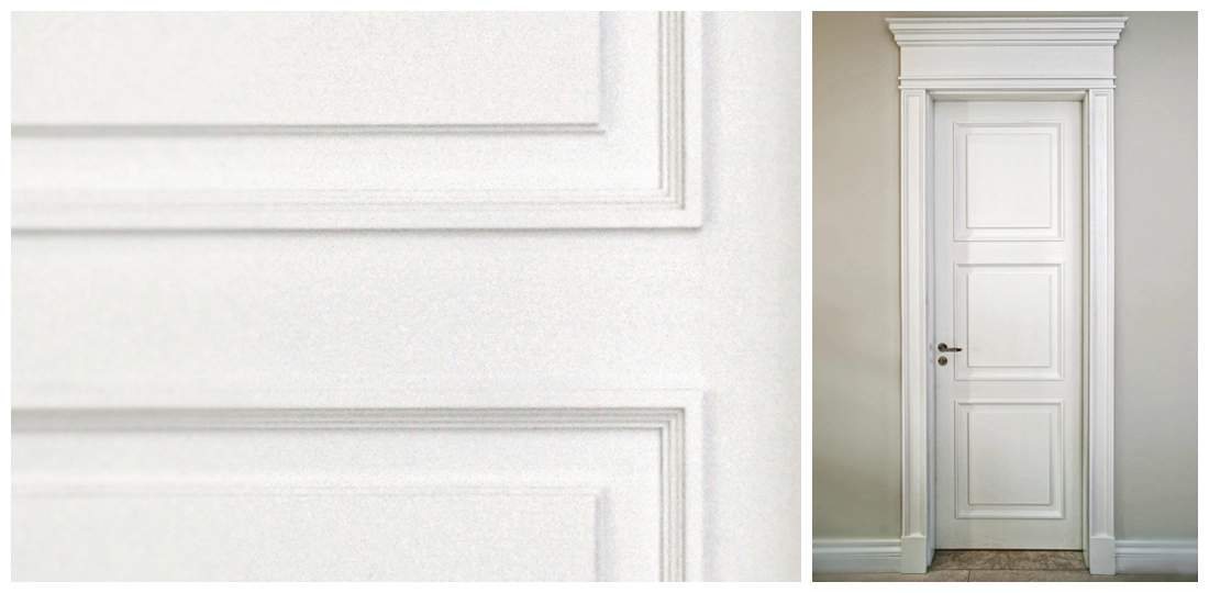 dębowe drzwi drewniane w kolorze białym