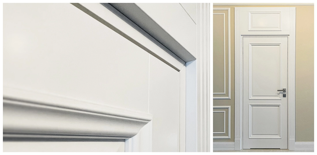 białe drzwi z nadstawką drewniane na indywidualne zamówienie