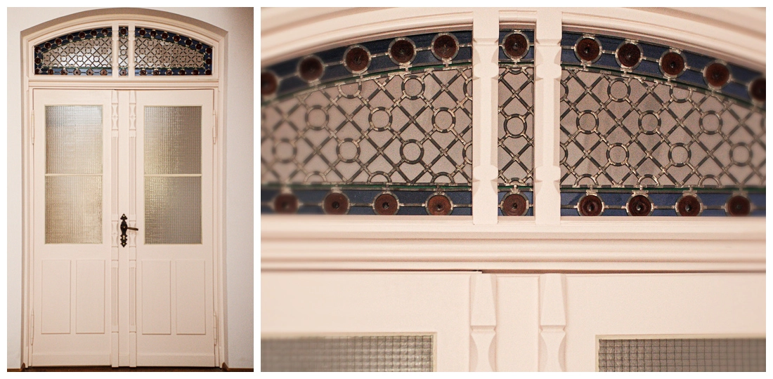 łukowe drzwi przeszklone dwuskrzydłowe